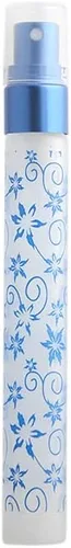 Vista 7 de Juego de 6 botellas de spray de perfume de vidrio de viaje vacías con estampado de flores mate de 0.3 fl oz