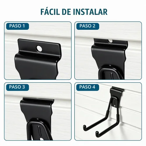 Vista 4 de Juego de accesorios Slatwall de 34 piezas: cestas, juego