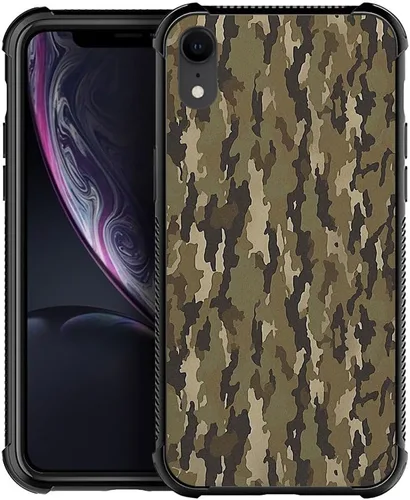 Vista 33 de DJSOK Funda compatible con iPhone XR, H American Eagle Flag con cuatro esquinas, protección a prueba de golpes, TPU suave y patrón de policarbonato
