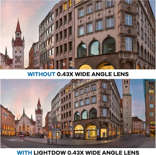 Vista 5 de Lightdow 49MM 0.43x Lente Adicional HD de Alta Definición Gran Angular + Macro para Canon EOS M M2 M3 M5 M6 M10 M50 M100 M200, M6 Mark II, M50 Mark