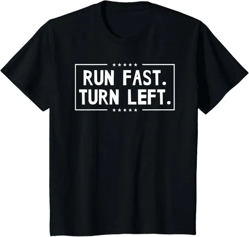 Vista 72 de Run Fast Turn Left - Camiseta para correr de pista y campo