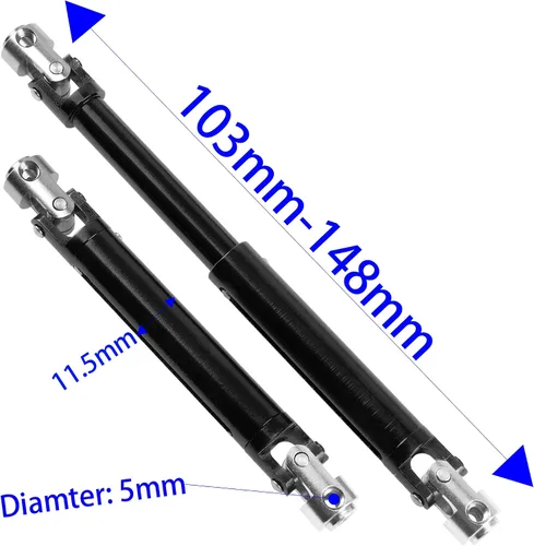 Vista 2 de ShareGoo - Eje de transmisión de automóvil a control remoto de aleación de aluminio de 4.055-5.827 in, junta universal CVD, compatible con Axial