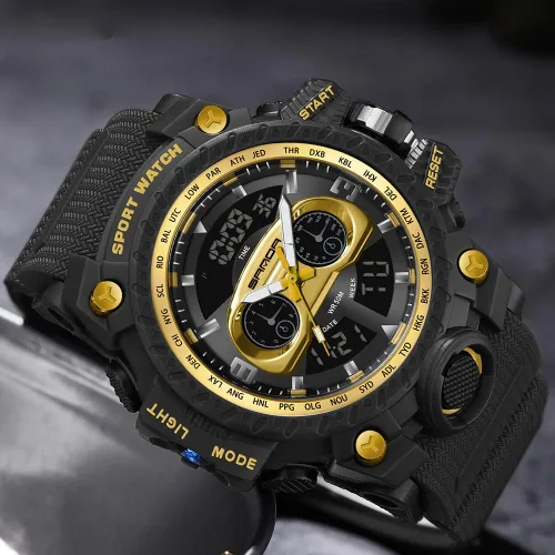 Vista 3 de KXAITO Relojes deportivos para hombre, impermeables, para exteriores, diseño de tablero de carreras, para hombre