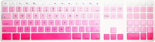 Vista 23 de HRH Funda de teclado de silicona negra para teclado mágico con teclado numérico A1843 MQ052LL/A lanzado en 2017 (diseño de EE. UU.)