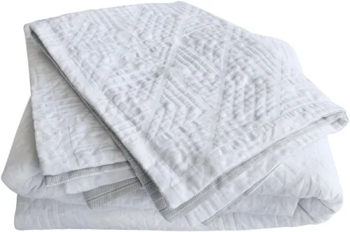 Vista 8 de meadow park Juego de funda de edredón jacquard con textura tejida, 100% algodón, prelavado, suave y acogedor, peso ligero, juego de cama moderno