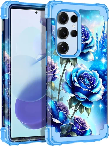 Vista 37 de Miqala Funda para Galaxy S24 5G, brilla en la oscuridad, tres capas, resistente, a prueba de golpes, protección completa, parachoques de plástico