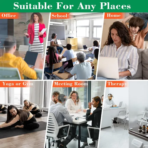 Vista 7 de Letrero magnético para puerta con texto en inglés «Do Not Disturb», «Please Knock» para puertas, reunión en progreso, trabajo desde casa, en una