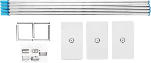 Vista 8 de Kit de tubo para telón de fondo, soporte de fondo de boda para ceremonia con bases de acero pesadas, soporte de fondo resistente para fiestas