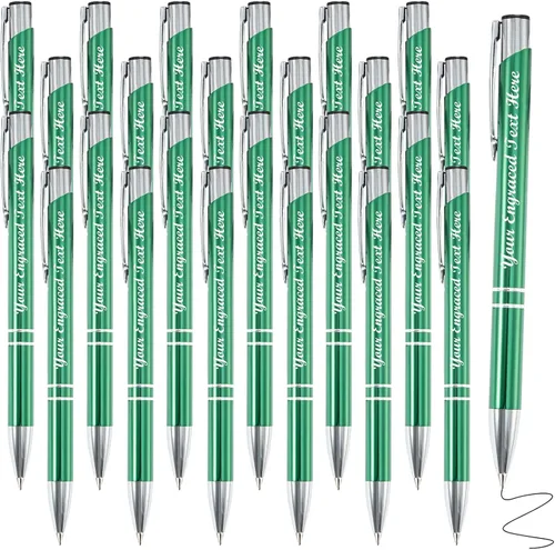 Vista 27 de Bolígrafos personalizados a granel con grabado sin nombre, bolígrafo de impresión personalizada, bolígrafo de metal pastel, regalo personalizado