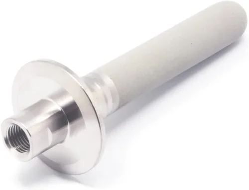 Vista 4 de QiiMii Piedra de difusión de tres abrazaderas de acero inoxidable de 1.5 pulgadas, aireación de 2 micrones, carbonatación con entrada de CO2 NPT