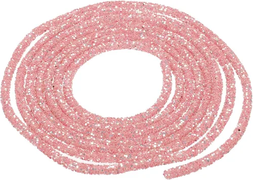 Vista 29 de MECCANIXITY Cuerda de lentejuelas con purpurina de 2.5 yardas, 6mm, 0.24 pulgadas, cuerda de tubo de lentejuelas con diamantes de imitación