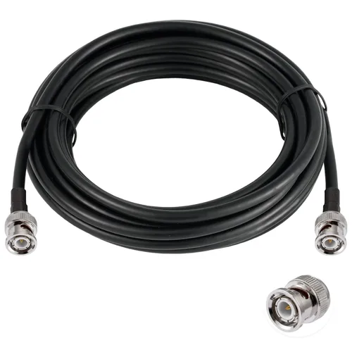 Vista 5 de Cable BNC macho a BNC macho 50ohm BNC macho a macho RG58 RF Coaxial Pigtail Cable de puente de 3 pies/3.3 ft para antenas de RF Jamón Radio de mano