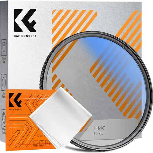 Vista 10 de K&F Concept 37mm Filtro polarizador circular ultradelgado de 18 capas, vidrio óptico circular polarizante para lentes de cámara con paño de limpieza