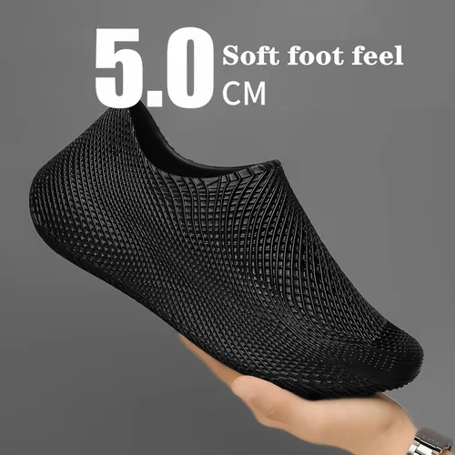 Vista 5 de Zapatos de chef de trabajo antideslizantes unisex para exteriores, soporte de arco para trabajo, puntera cerrada, zuecos de cocina, sandalias