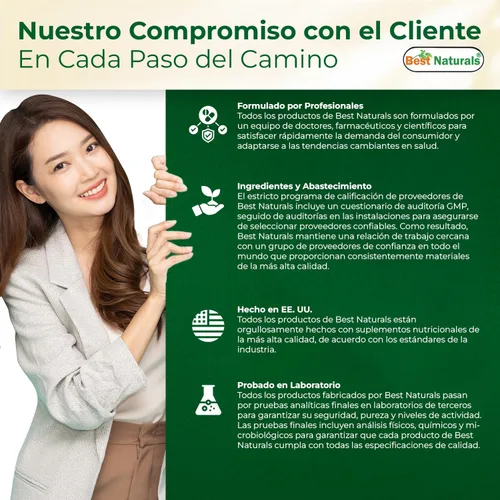 Vista 4 de Best Naturals Ácido Alfa Lipoico 200 Mg 120 Cápsulas