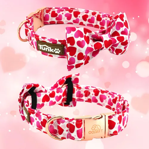 Vista 35 de Tunkoo Collar de otoño para perro con elegante pajarita, duradero, ajustable y elegante collar de otoño para mascotas, disponible en tamaño pequeño