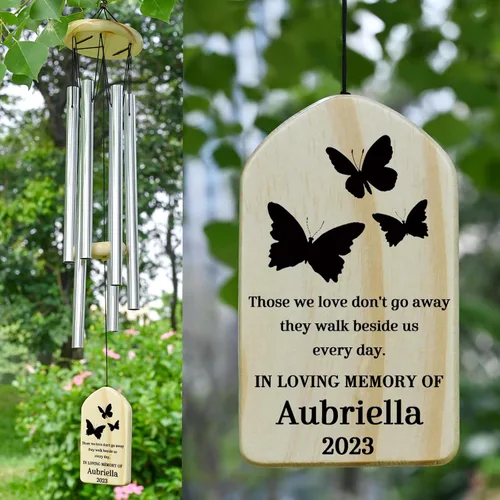 Vista 33 de Campanillas de viento conmemorativas para la pérdida de la madre, regalo de condolencias en memoria de mamá