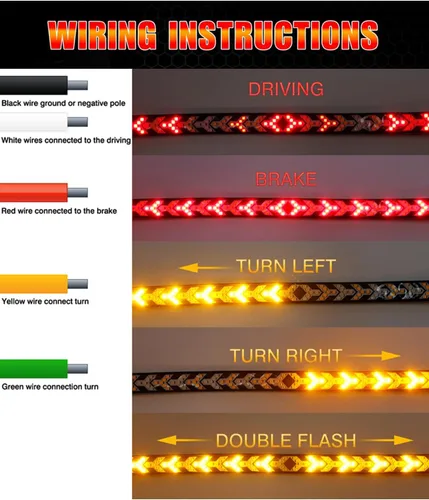 Vista 2 de TOPKU Tira de luz trasera LED para camioneta pickup, barra de luz dinámica para portón trasero del camión, tira flexible de 120 cm con luces