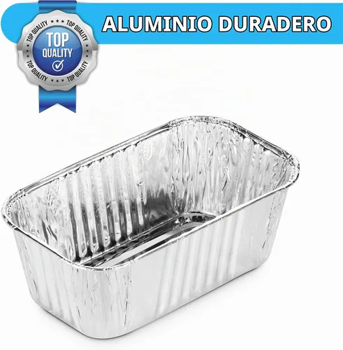 Vista 5 de MontoPack Sartenes desechables de aluminio para pan Tamaño estándar profundo de 15.2 x 8.9 cm, recipientes de papel de aluminio extra grueso