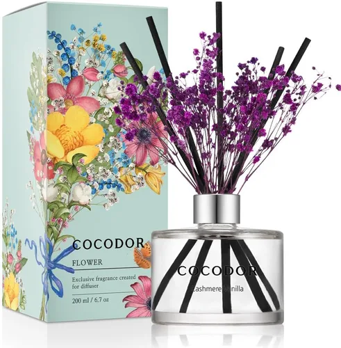 Vista 53 de COCODOR - Juego de difusor de varillas de junco, 3.4 onzas, difusor de aroma de brisa de abril con varillas, fragancia para el hogar, decoración