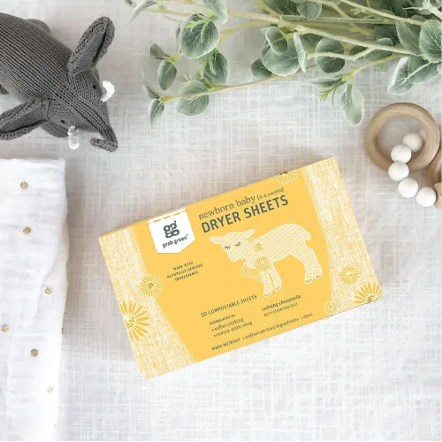 Vista 7 de Grab Green Newborn Baby Dryer Sheets, 120 Count, Calming Chamomile Scent