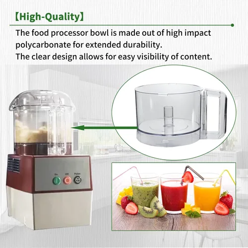 Vista 6 de 112203 - Cuenco para procesador de alimentos de 3 cuartos de galón compatible con Robot Coupe R2 procesador de alimentos