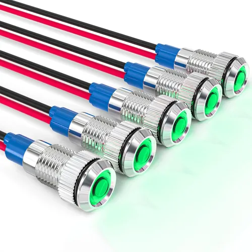 Vista 22 de GASHER Luz indicadora de ahorro de energía LED colorida de 5PCS 12V 20mA Colorido