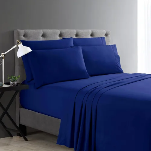 Vista 22 de Juego de sábanas Cathay Home Micro Caress lujoso, 90 g/m², 3 piezas, tamaño Twin, con 1 funda de almohada adicional, color Aqua