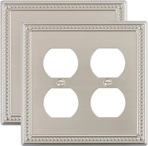 Vista 36 de Paquete de 2 cubiertas de placa de interruptor de luz de doble palanca, cubiertas decorativas de placa de doble interruptor Pearls, placa de pared
