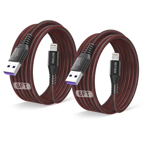 Vista 9 de Paquete de 2 cables de carga para iPhone de 3 pies, Lightning para Apple cable de carga de 3 pies para iPhone 14/13/12/11 Pro/X/Xs Max/XR/8