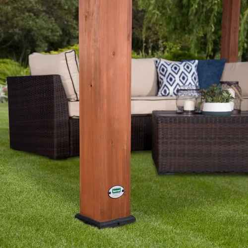 Vista 9 de Backyard Discovery Beaumont - Kit de pérgola tradicional de madera de cedro de 10' x 10' con techo de celosía, durabilidad para todas