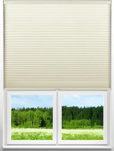 Vista 2 de Arlo Blinds Persianas Celulares de Una Sola Celda Sin Cordón para Oscurecer la Habitación, Color: Marfil, Tamaño: 28" An x 72" Al Marfil opaco