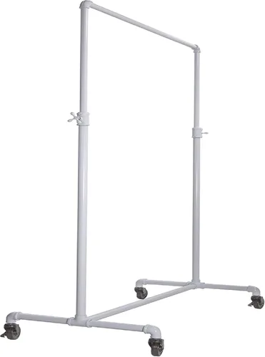 Vista 7 de Estante con ruedas ajustable – Econoco Vintage Pipeline 2 vías Ballet ropa colgante accesorio