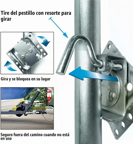 Vista 3 de Seachoice Gato de remolque plegable, 22-7/8 pulgadas, elevación máxima de 1,000 libras.