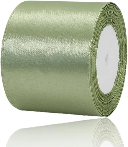 Vista 167 de Cinta beige de 1-1/2 pulgadas x 25 yardas, cinta de satén de tela de color sólido para envolver regalos, manualidades, ramos de novia, coronas