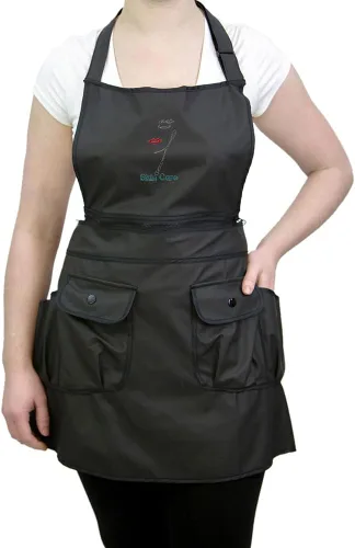 Vista 14 de CHARLENE Courtney Convertible Zip Delantal #9044 Frambuesa/Negro