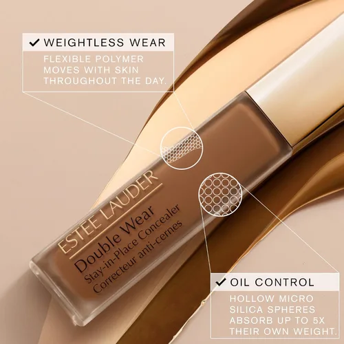 Vista 10 de Estée Lauder Corrector Double Wear Stay-in-Place Impecable de 24 Horas Larga Duración Acabado Mate Suave, Cobertura Media a Completa