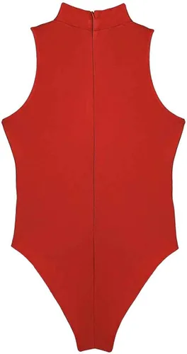 Vista 5 de JEEYJOO Traje de baño de una sola pieza sin mangas con cuello alto y cuello alto para mujer