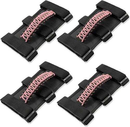 Vista 11 de Accesorios para Jeep Wrangler, barra antivuelco, mango de agarre con moldura para manija compatible con Jeep Wrangler YJ TJ JK JKU JL JLU 1955-2023