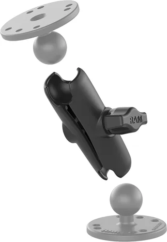 Vista 3 de RAM Mounts RAM-B-201U Brazo de doble zócalo (mediano) compatible con componentes de bola RAM B Tamaño 1