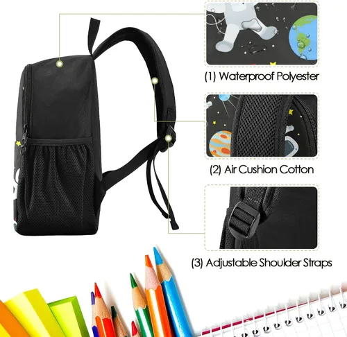 Vista 3 de Naanle Mochila personalizada para niños y niñas, mochila personalizada, Multicolor 34, Mochilas de mochila