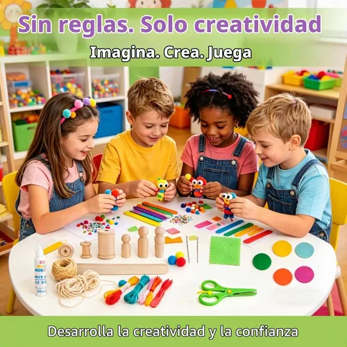 Vista 5 de Kit de Arte y Manualidades de Kid Made Modern – Un DIY de 1.7 kg de Suministros y Materiales de Manualidades para Proyectos Artísticos Creativos Kit