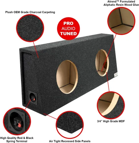 Vista 2 de Bbox Dual - Caja de subwoofer sellada de 10 pulgadas - Cajas de subwoofer y carcasas para automóvil - Caja de subwoofer premium que mejora