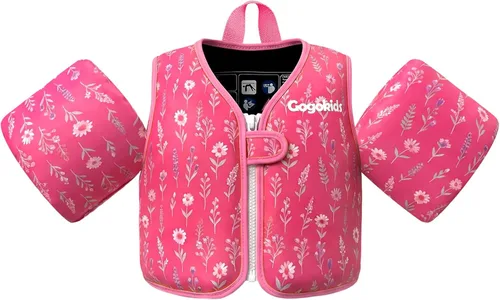 Vista 9 de Gogokids Chaleco de natación para bebé, flotadores para niños de 33-66 libras, chaqueta de natación para niños con alas de agua para niños de 2 3 4