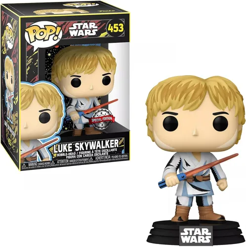 Vista 2 de Funko Pop! Figura de vinilo exclusiva de Luke Skywalker de Star Wars #453