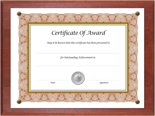 Vista 6 de NuDell Marco de placa de premio para diplomas, certificados o licencias, marco de certificado para documentos, mármol negro