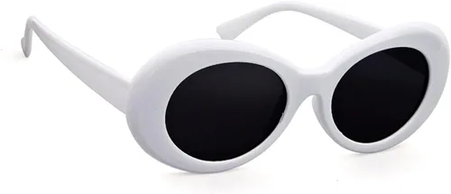 Vista 6 de Anteojos de sol con marco ovalado grueso, estilo retro, con lentes redondos.