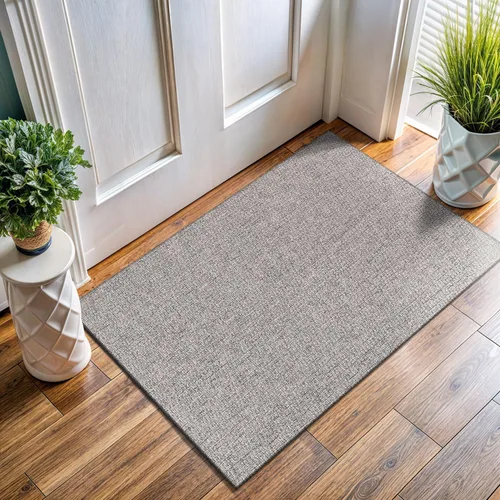 Vista 30 de Tapete de Puerta de Yute Fácil 2x3 Pies Interior Exterior Alfombras Naturales Alfombra de Fibra Sólida Alfombra de Área Tejida Boho Fácil de Limpiar