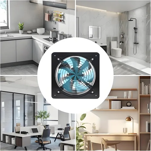 Vista 8 de Extractor de cocina de 4 pulgadas, ventilador de ventilación de ático montado en la pared de 20 W, 140 m³/h, con controlador de velocidad variable