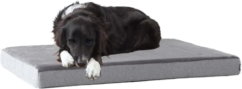 Vista 18 de Barkbox; cama para perro con plataforma de espuma viscoelástica, colchón de felpa para alivio ortopédico de articulaciones, lavable a máquina